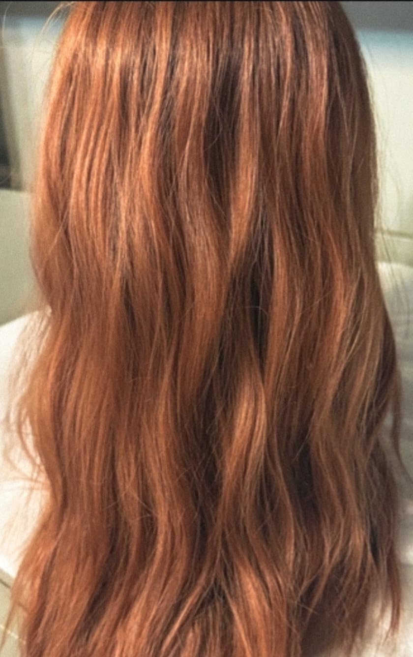 16 Inch Hair Topper for Women with Thinning Hair, Synthetic Curly Wavy Clip-In Topper with Wispy Bangs Natural Looking Crown Coverage Lightweight Hair Piece for Volume (Dark Brown Mixed Chestnut) customer photo 2