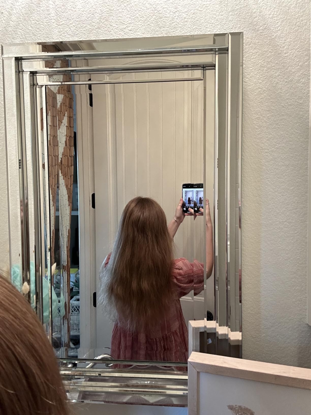 Halo Hair Extensions - Dark Brown to Gold Blonde and Bleach Blonde Adjustable Size Removable Secure, Halo Extensions Real Human Hair, 3/8/22 100g 20Inch customer photo 2