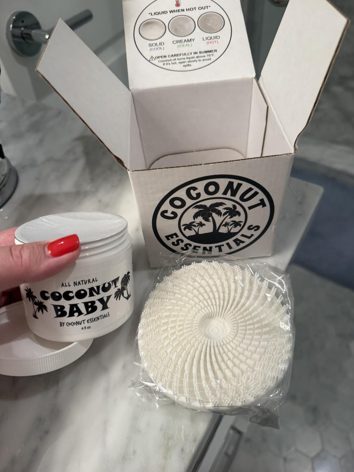 Cradle Cap Kit - Includes All Natural 4oz Coconut Baby Balm & Soft Silicone Baby Brush Scalp Massager - Gentle Dry Scalp Treatment for Newborns customer photo 2