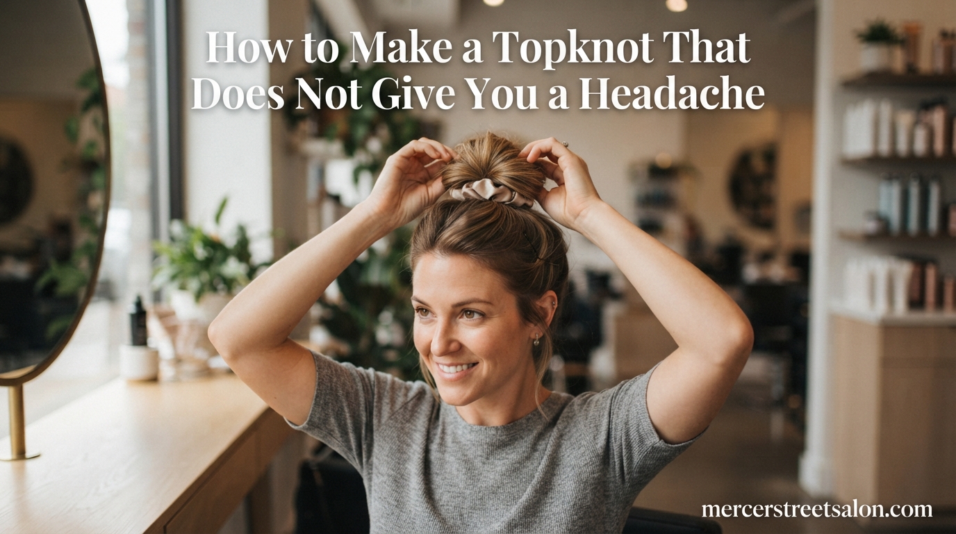How to Make a Topknot That Does Not Give You a Headache