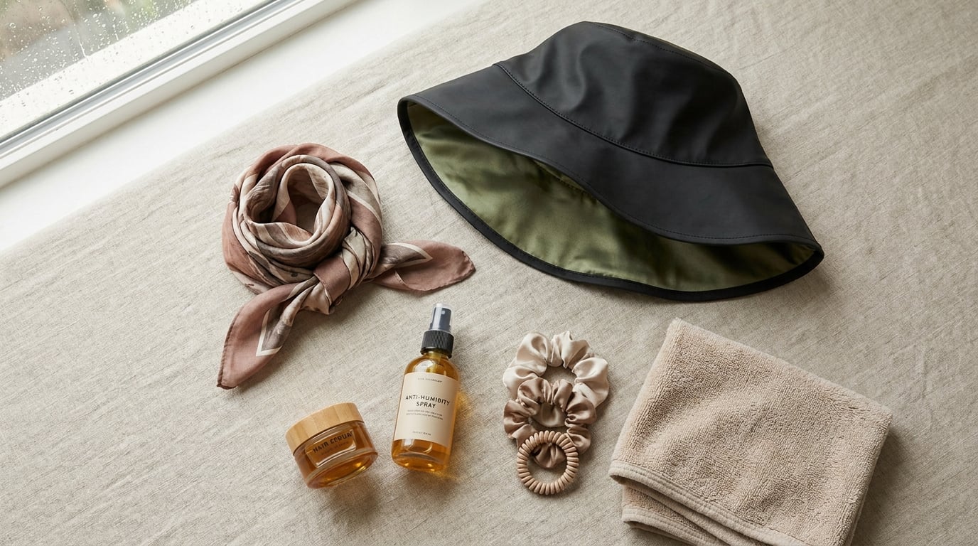 How to protect your hairstyle in the rain without an umbrella