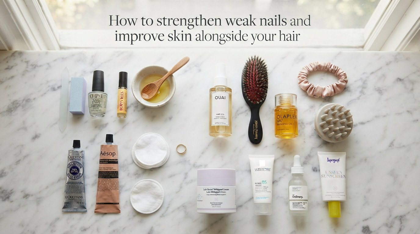 How to strengthen weak nails and improve skin alongside your hair routine