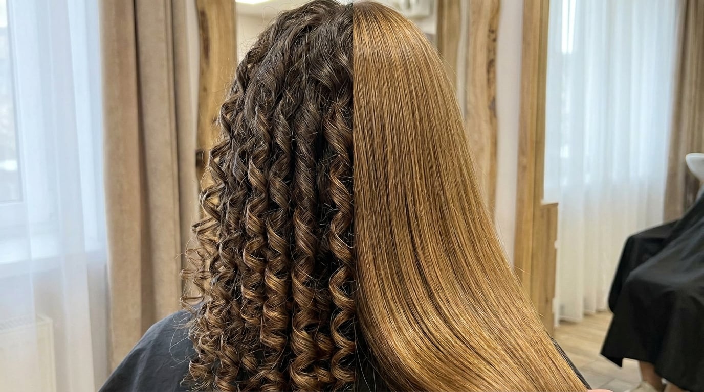 How to deal with hair that is curly on one side and straight on the other