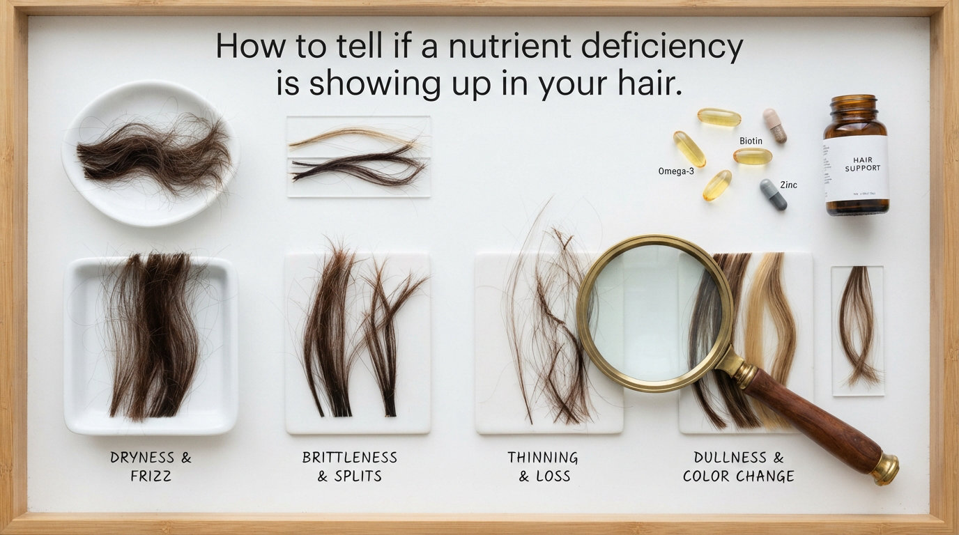 How to tell if a nutrient deficiency is showing up in your hair