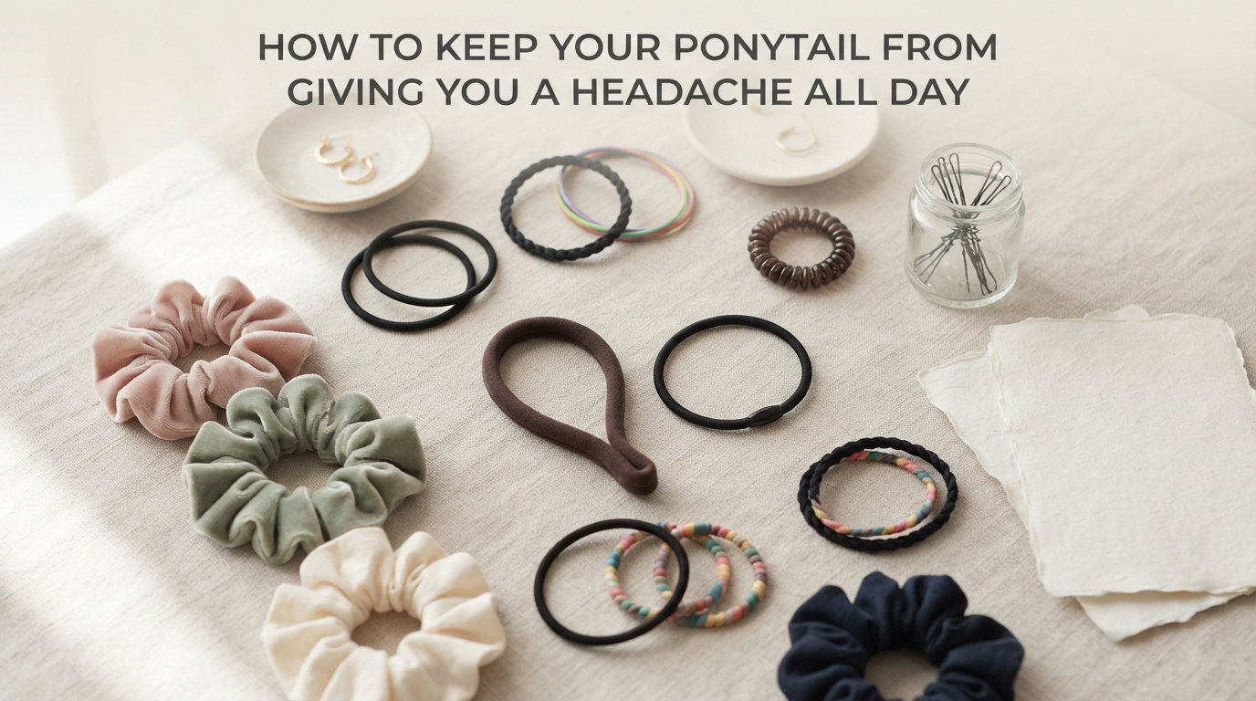How to keep your ponytail from giving you a headache all day
