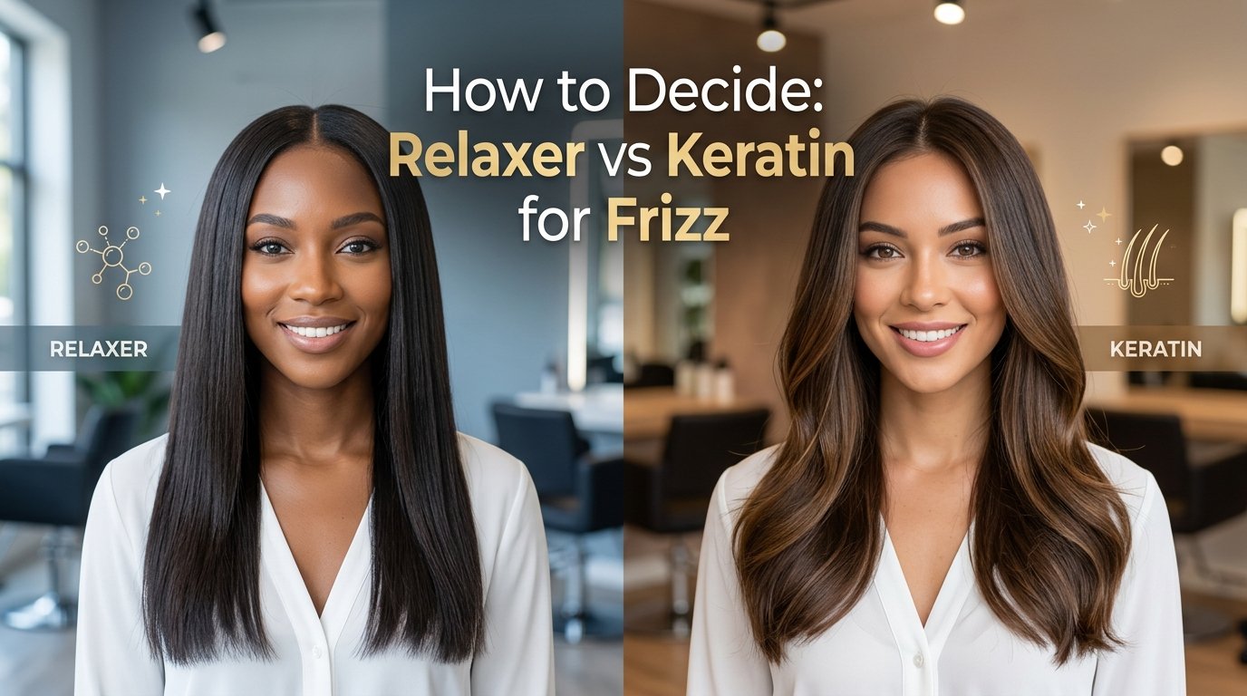 How to decide between a relaxer and a keratin treatment for frizz