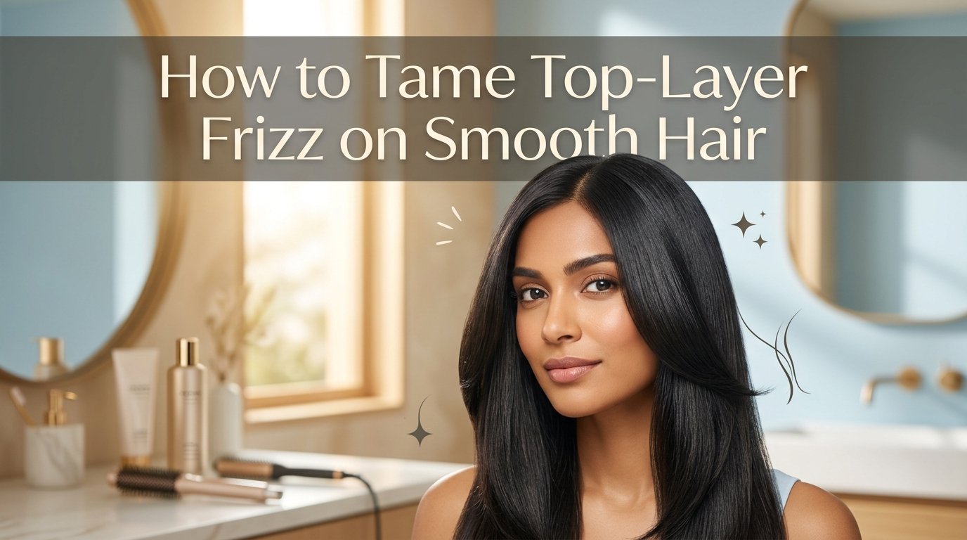 How to tame frizz on the top layer of otherwise smooth hair