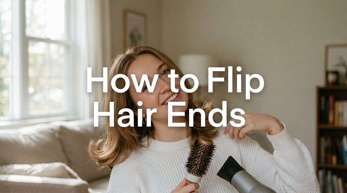 How to get the ends of your straightened hair to flip the right way