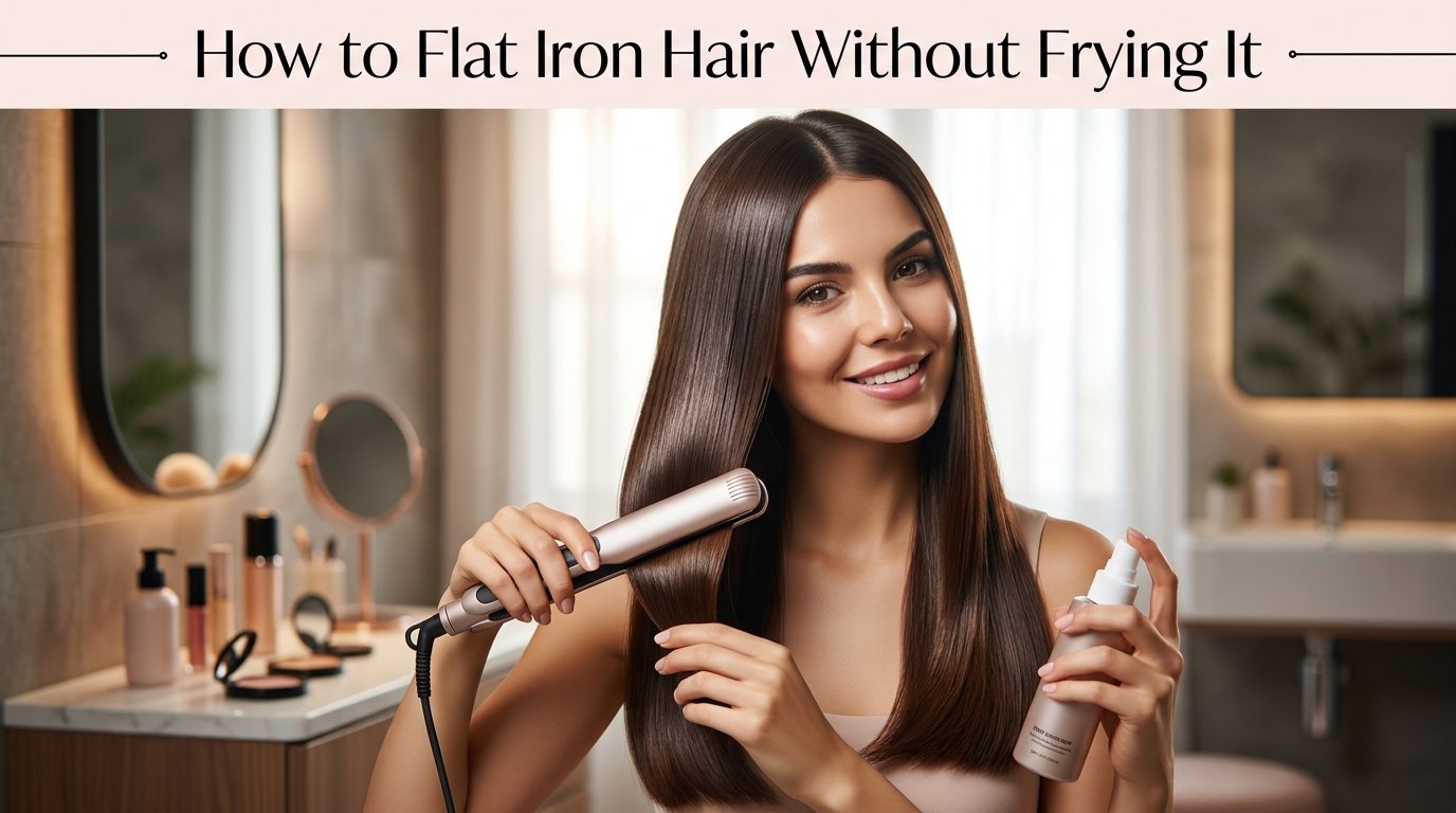 How to flat iron hair without frying it or leaving crease marks