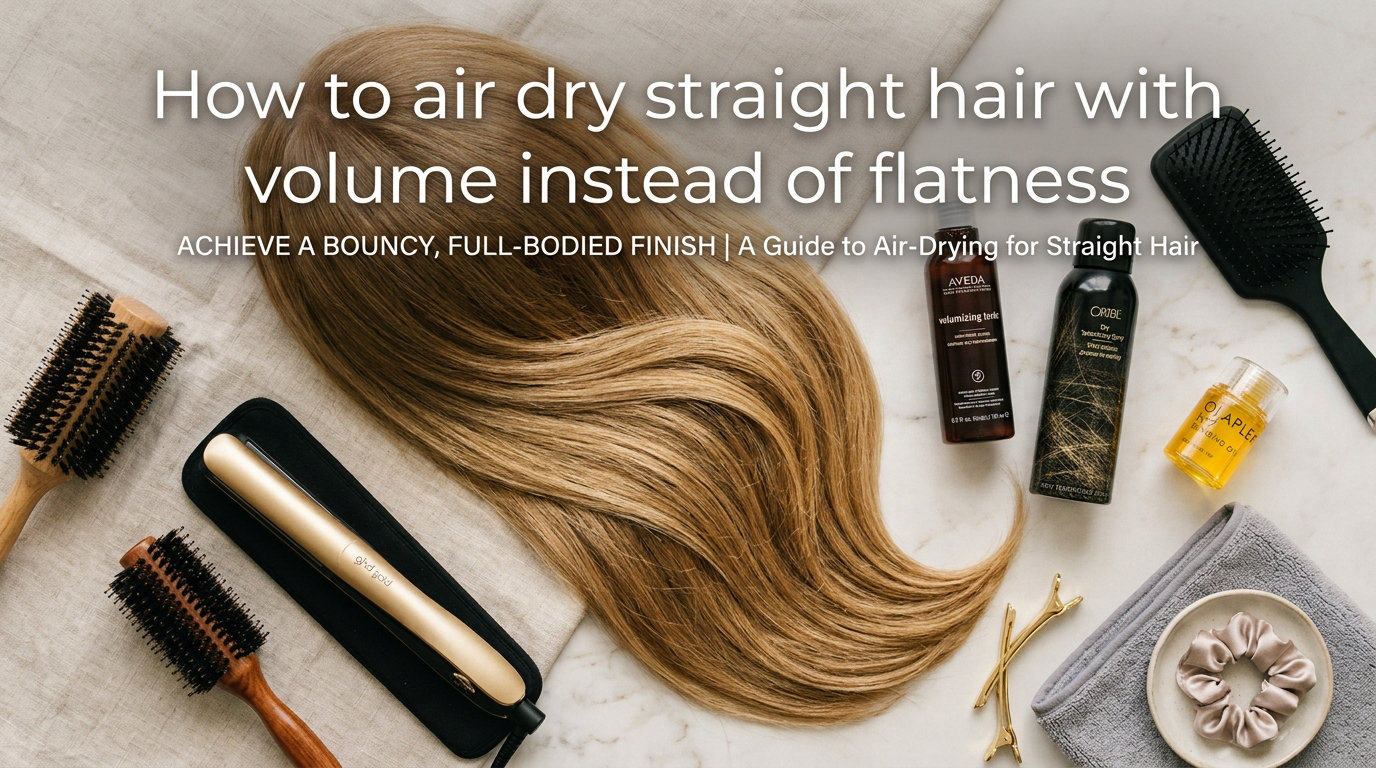 How to air dry straight hair with volume instead of flatness
