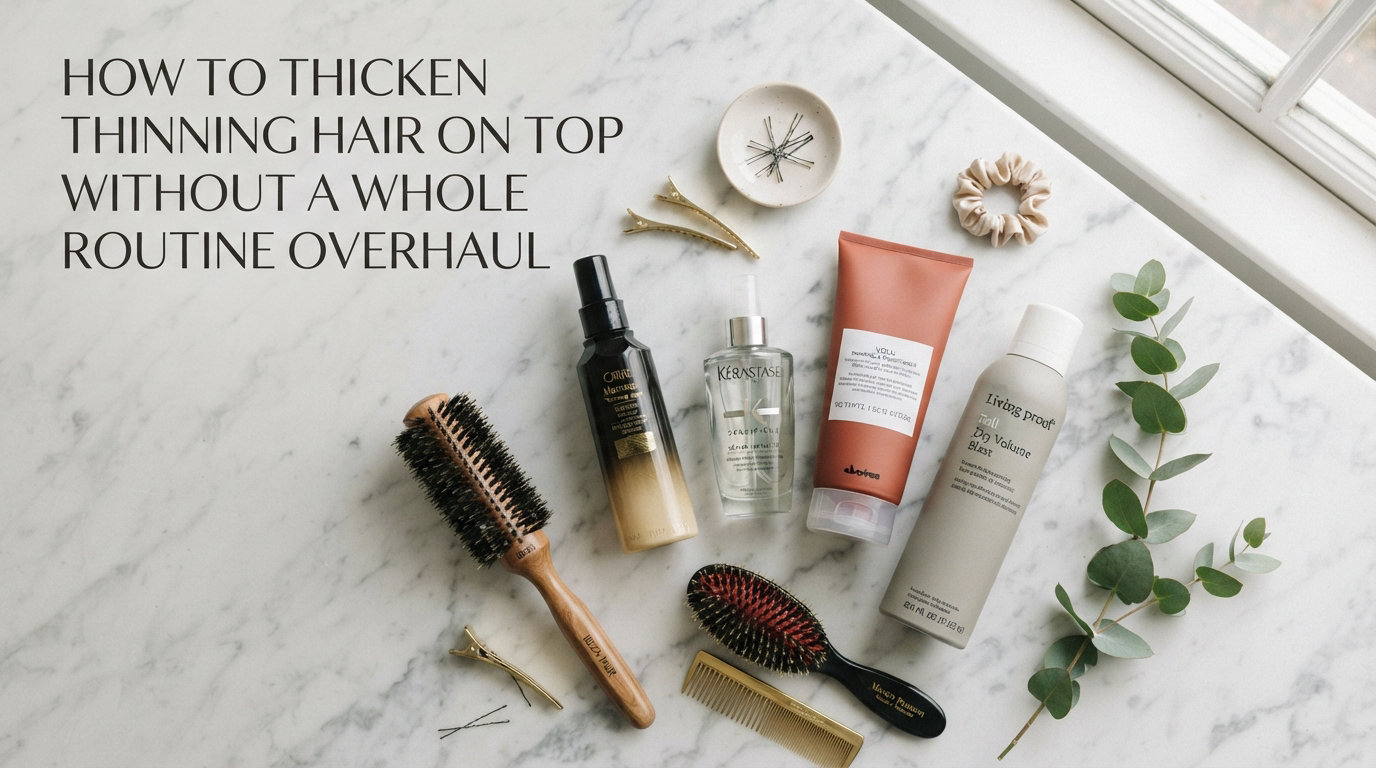 How to thicken thinning hair on top without a whole routine overhaul