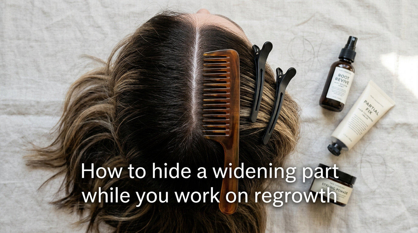 How to hide a widening part while you work on regrowth