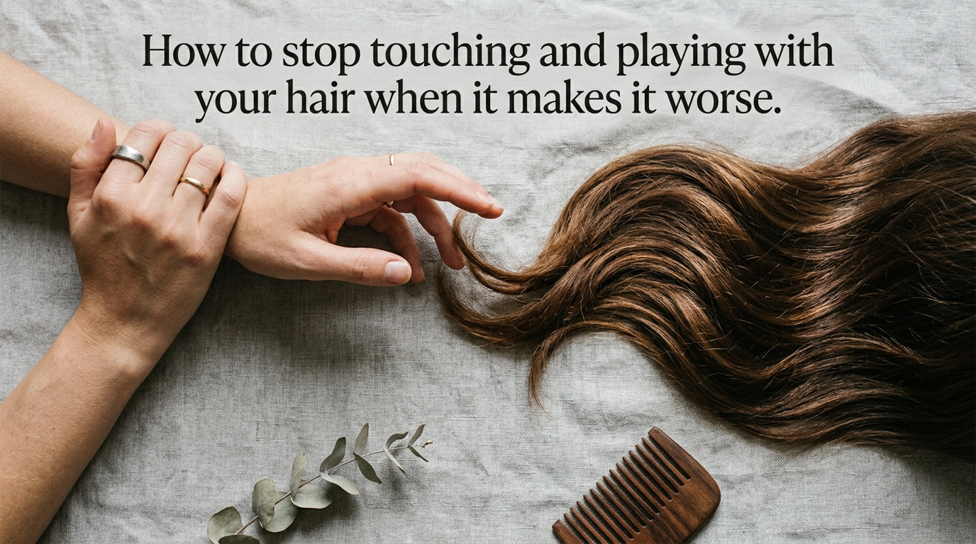 How to stop touching and playing with your hair when it makes it worse