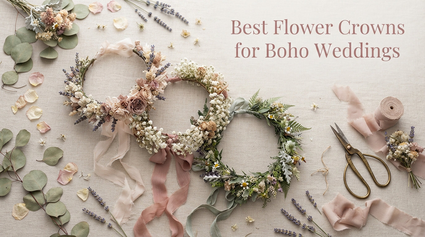Best Flower Crowns for Boho Weddings