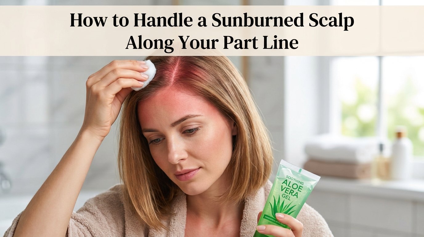 How to handle a sunburned scalp along your part line