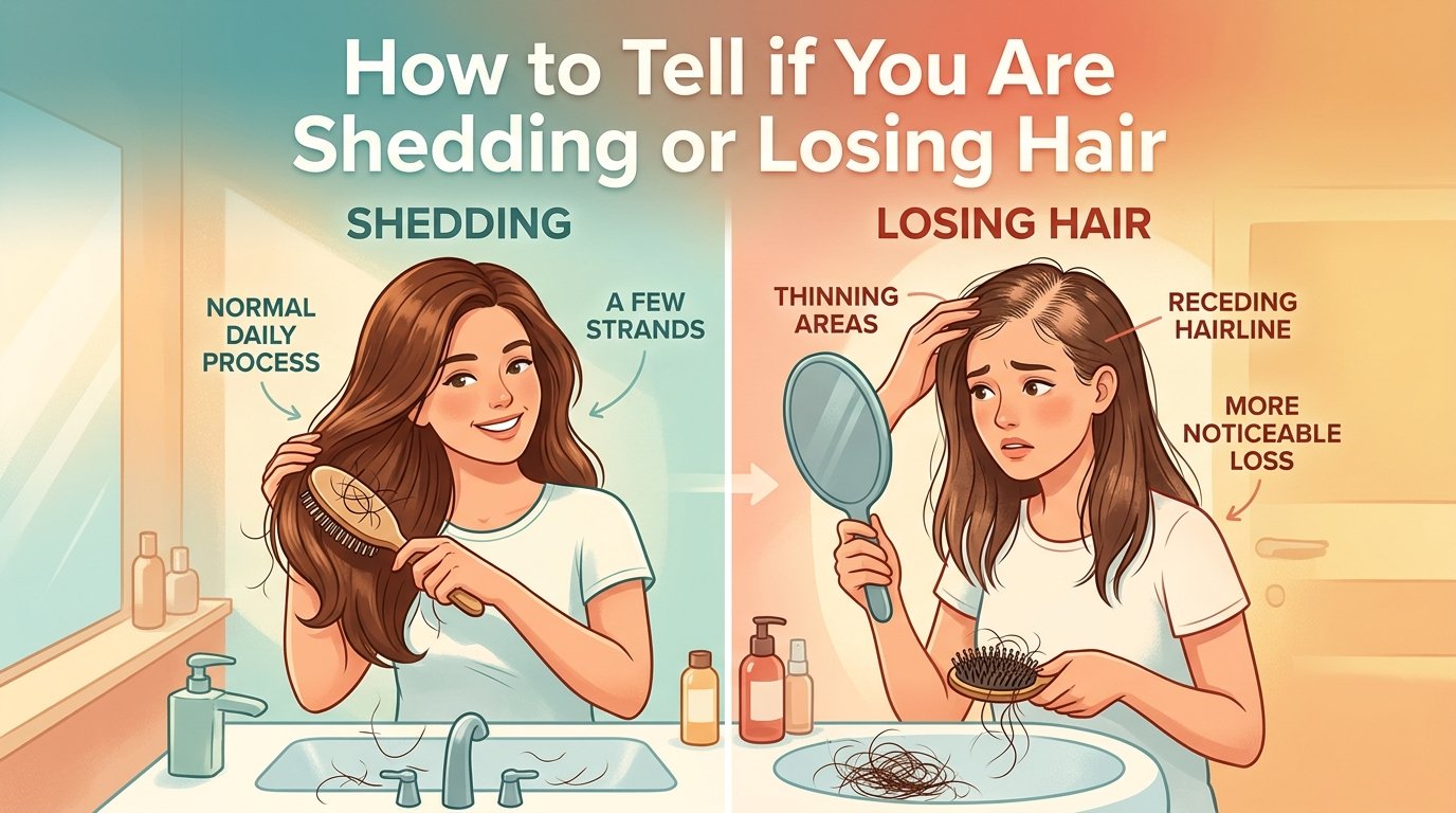 How to tell if you are shedding normally or actually losing hair