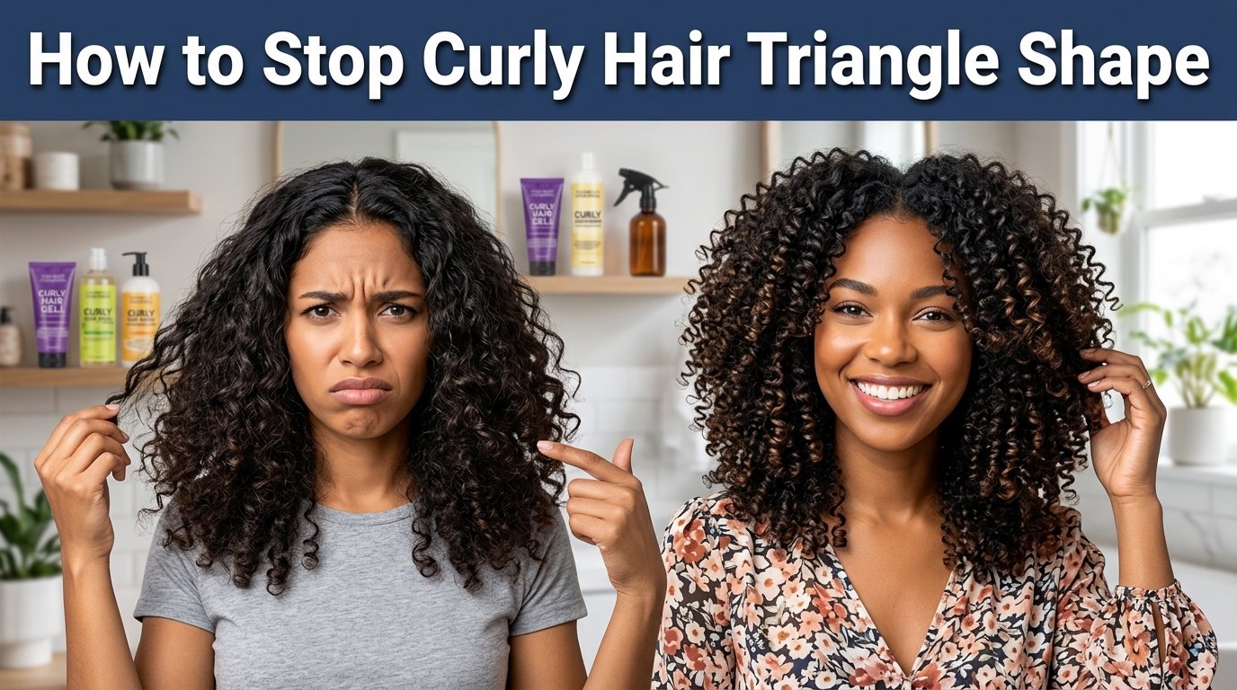 How to stop curly hair from turning into a triangle shape