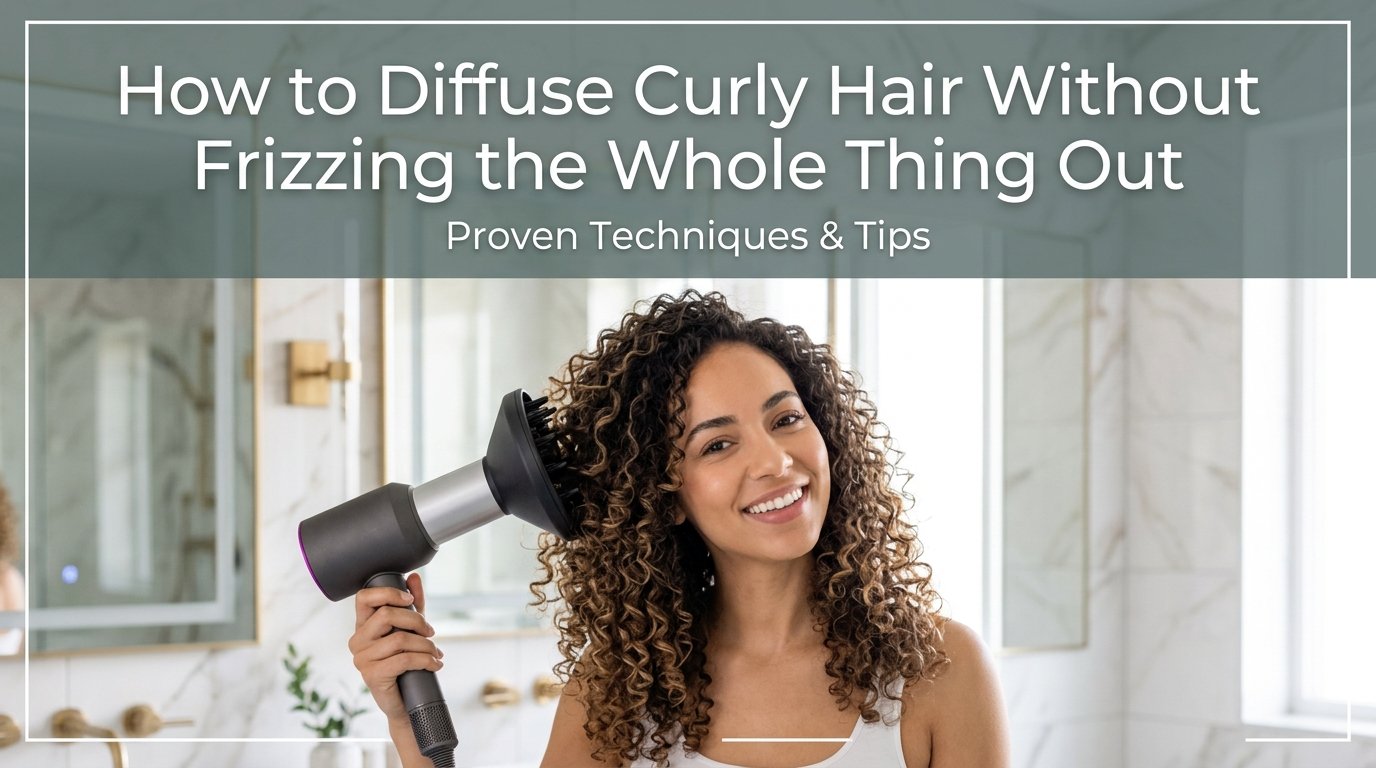 How to diffuse curly hair without frizzing the whole thing out