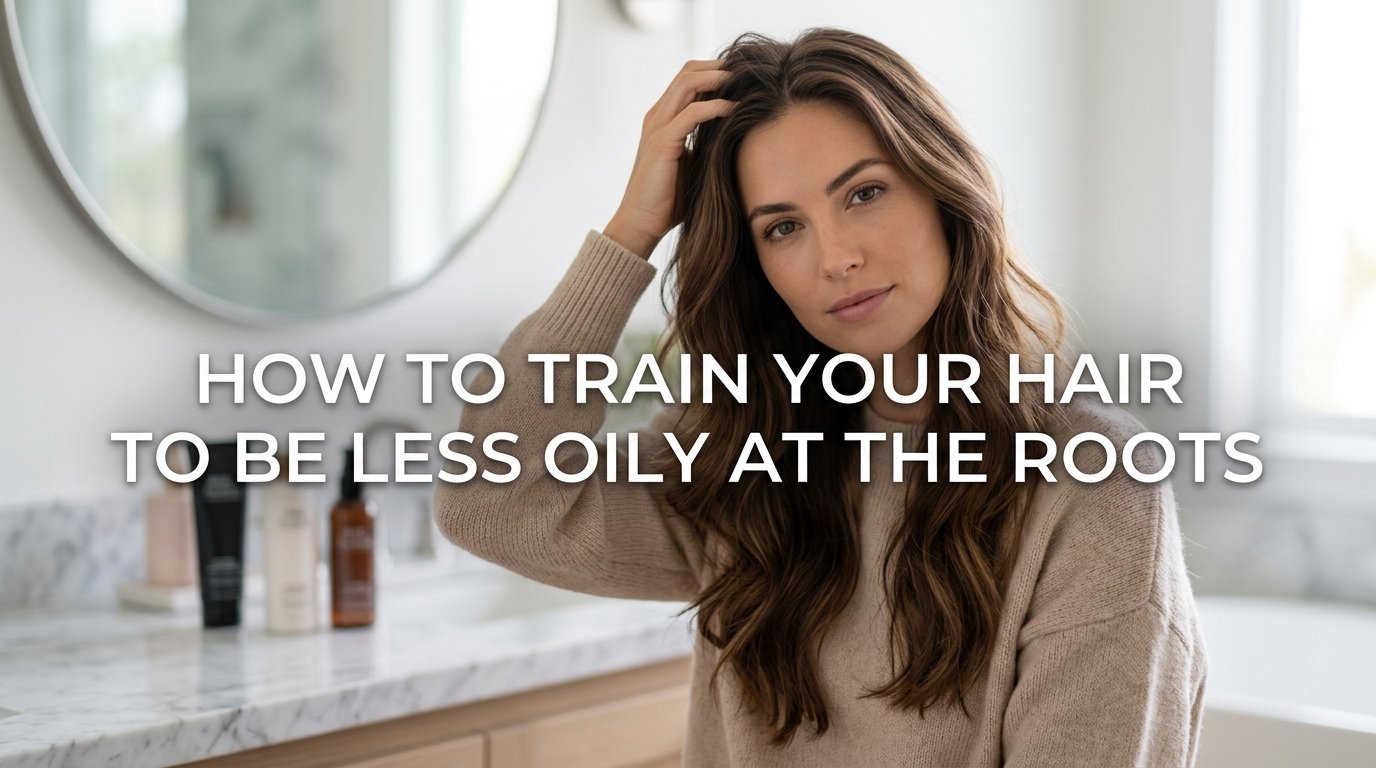 How to train your hair to be less oily at the roots