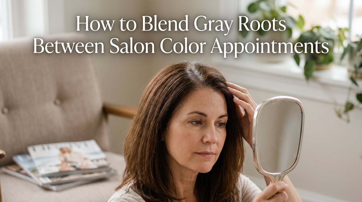 How to blend gray roots between salon color appointments