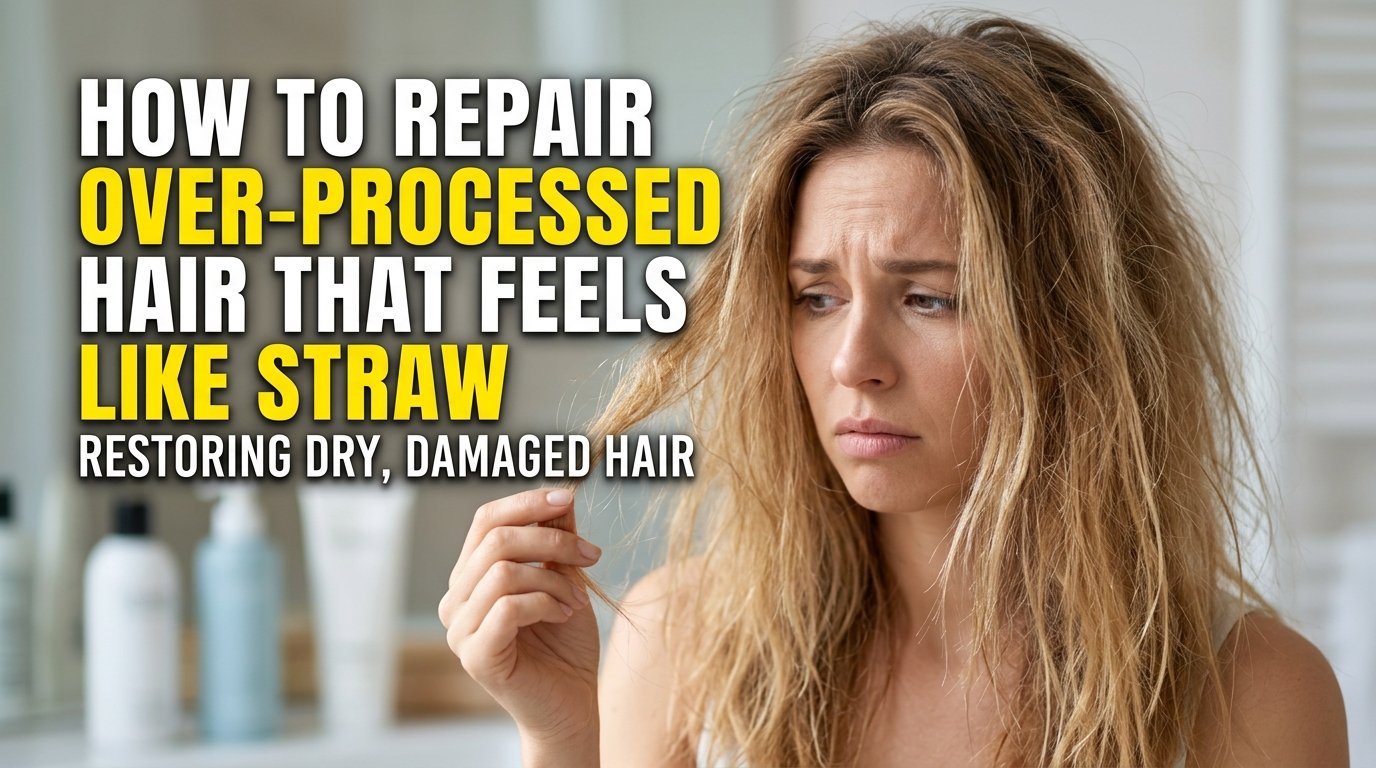 How to repair over-processed hair that feels like straw