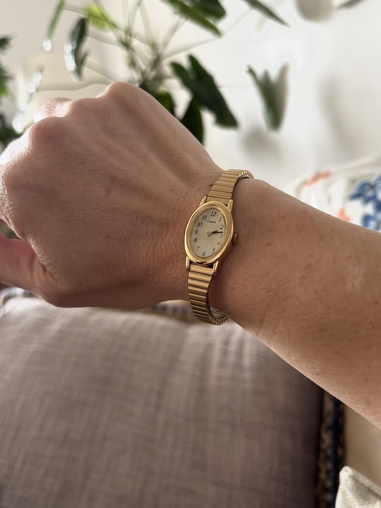 Timex Women's Cavatina Watch - TPearl Dial Gold-Tone Case customer photo 2