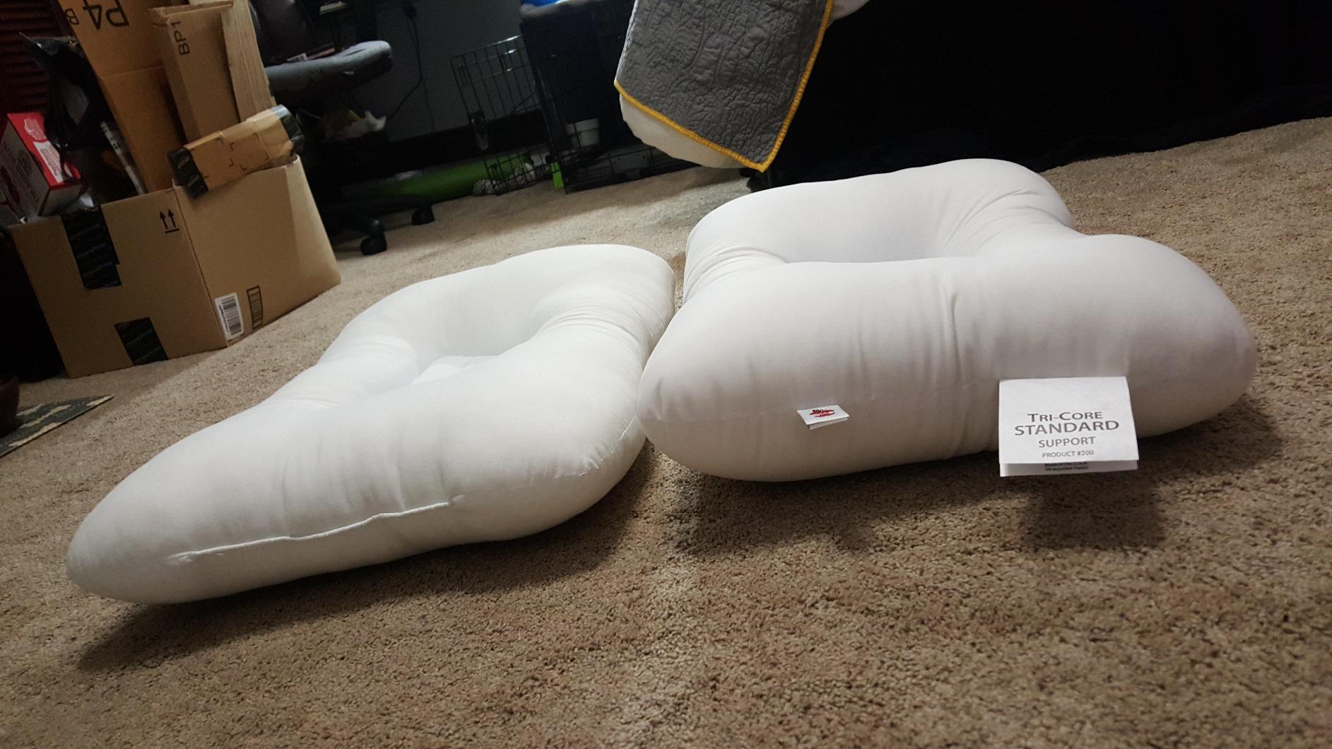 Tri-Core Ergonomic Cervical Pillow for Neck Pain Relief Full Size Firm, Contoured cervical pillow supports spinal alignment for side and back sleepers to promote neck comfort and better sleep customer photo 2