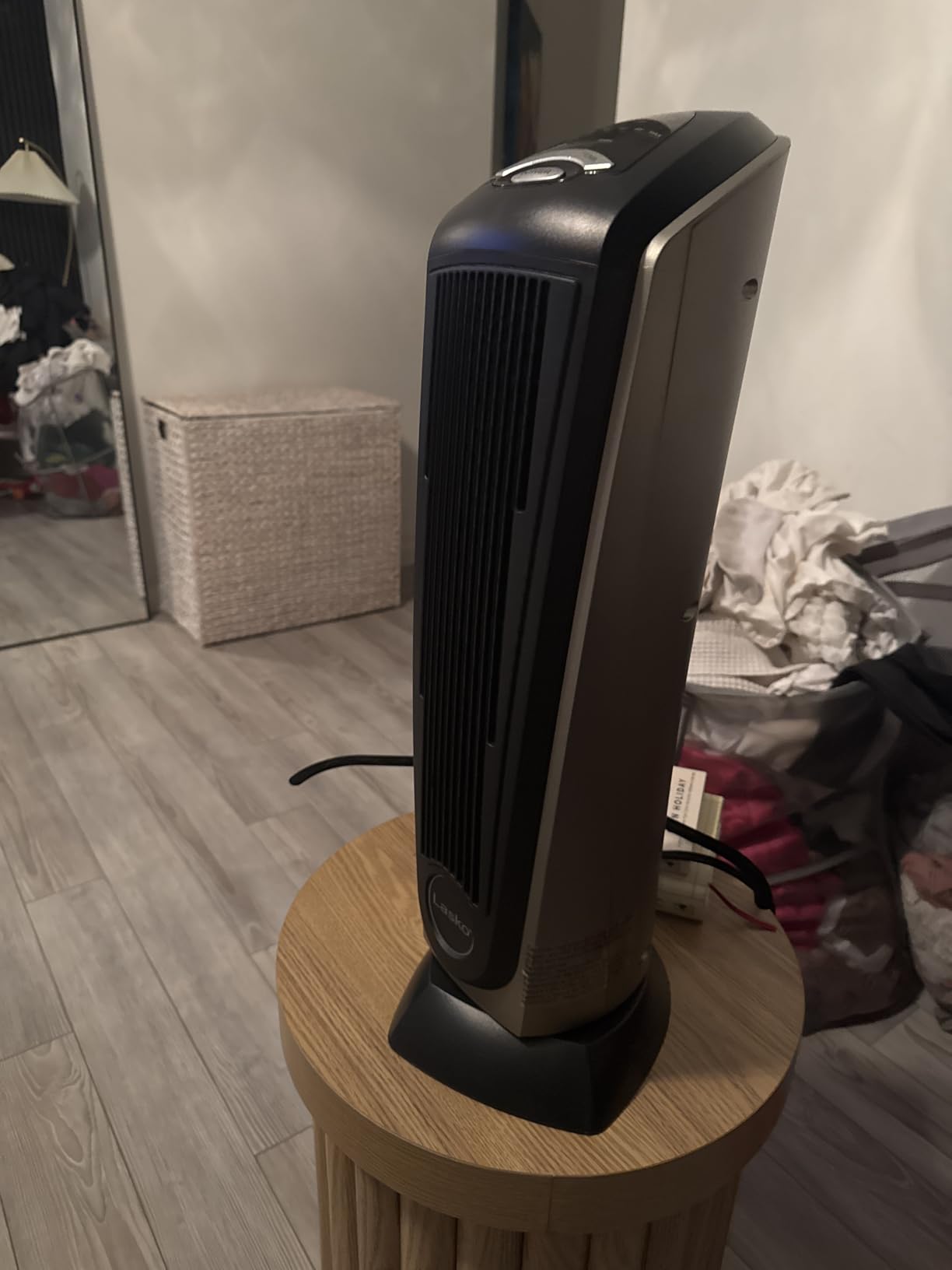 Lasko 1500W Ceramic Tower Space Heater with Remote, Thermostat, Timer & Widespread Oscillation, Portable Electric Heater for Indoor Use, Bedroom & Living Room, 751320 customer photo 1