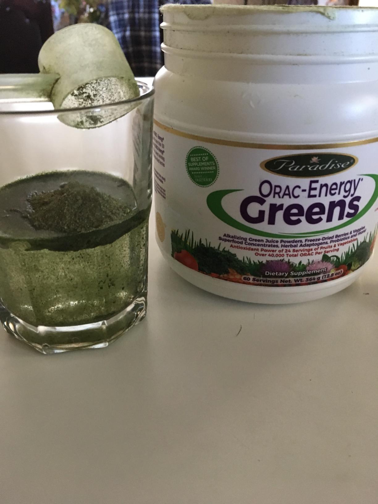 Paradise Herbs & Essentials Energy Greens Powder, 60 Servings | Superfood blend with chlorella, probiotics, vitamin C, non-GMO and gluten free, for daily gut health and immune support customer photo 1