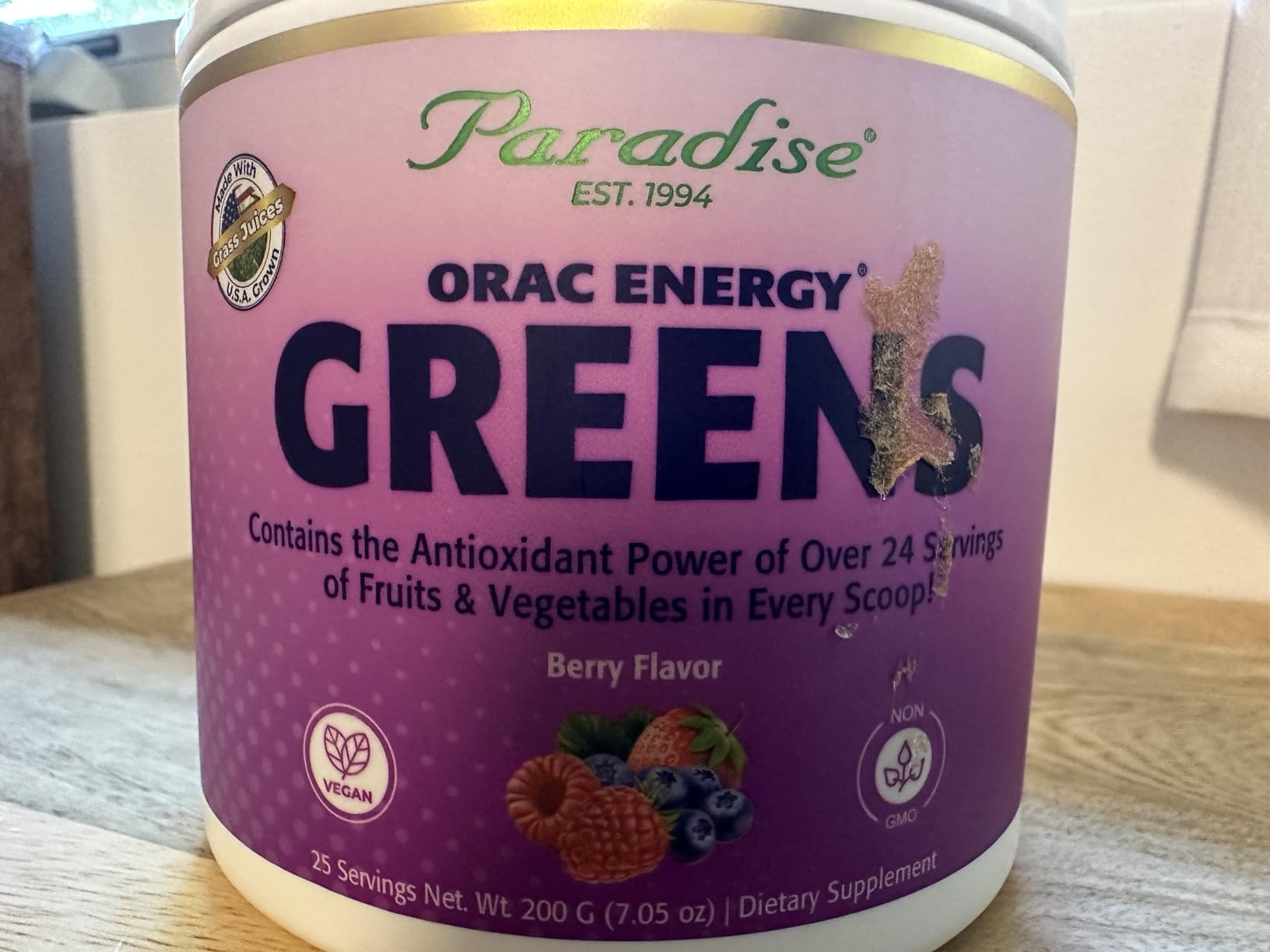 Paradise Herbs & Essentials Energy Greens Powder, 60 Servings | Superfood blend with chlorella, probiotics, vitamin C, non-GMO and gluten free, for daily gut health and immune support customer photo 2
