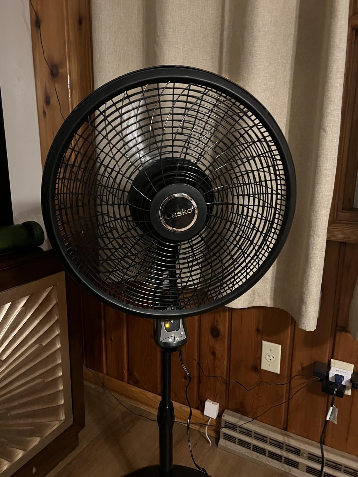 Lasko Oscillating Cyclone Pedestal Fan with Remote Control - Cooling Standing Fan for Bedroom, Living Room, and Home Office - Adjustable Height - 3 Quiet Speeds - 1843 - 18