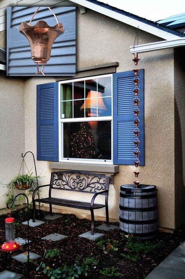 Good Ideas Rain Wizard Water Collection Barrel, 50 Gallon, Oak | Faux Wood Design - Plastic Outdoor Home Rain Barrel with Metal Spigot and Flat Back customer photo 1