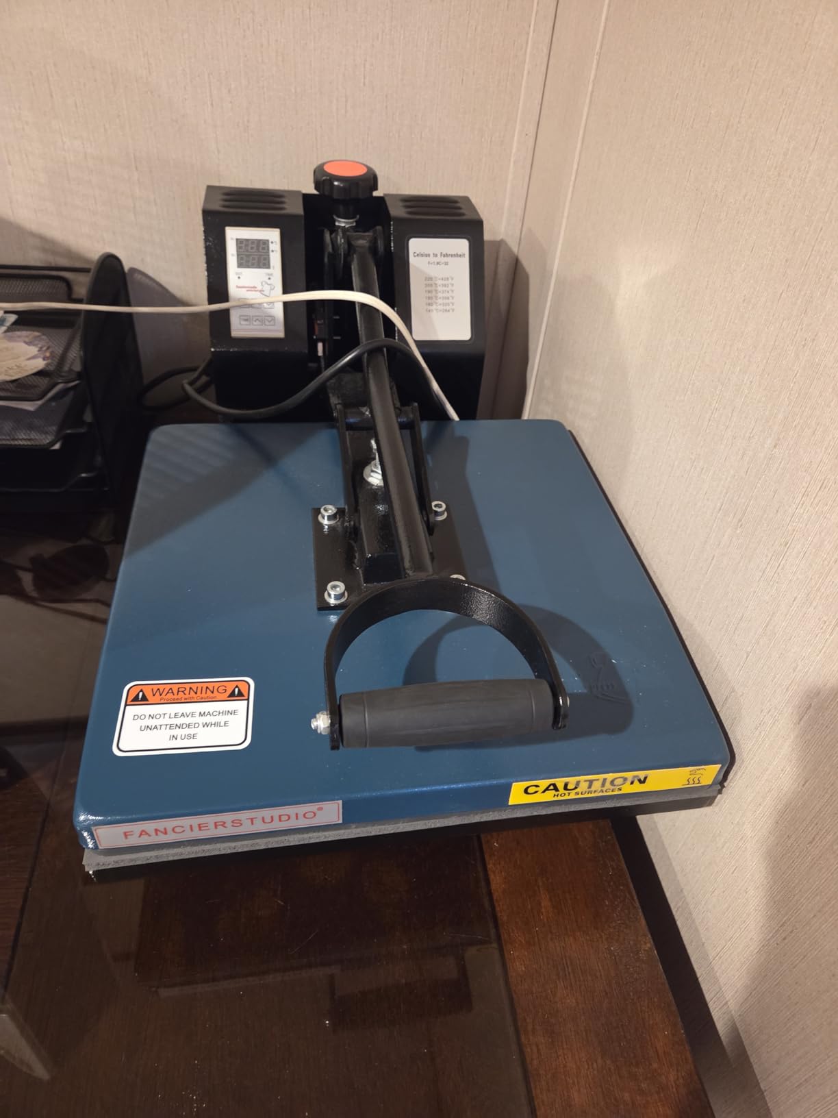 Fancierstudio Digital Heat Press 15 x 15 Sublimation Rhinestone Heat T-Shirt Machine 15x15 B/BLK customer photo 1