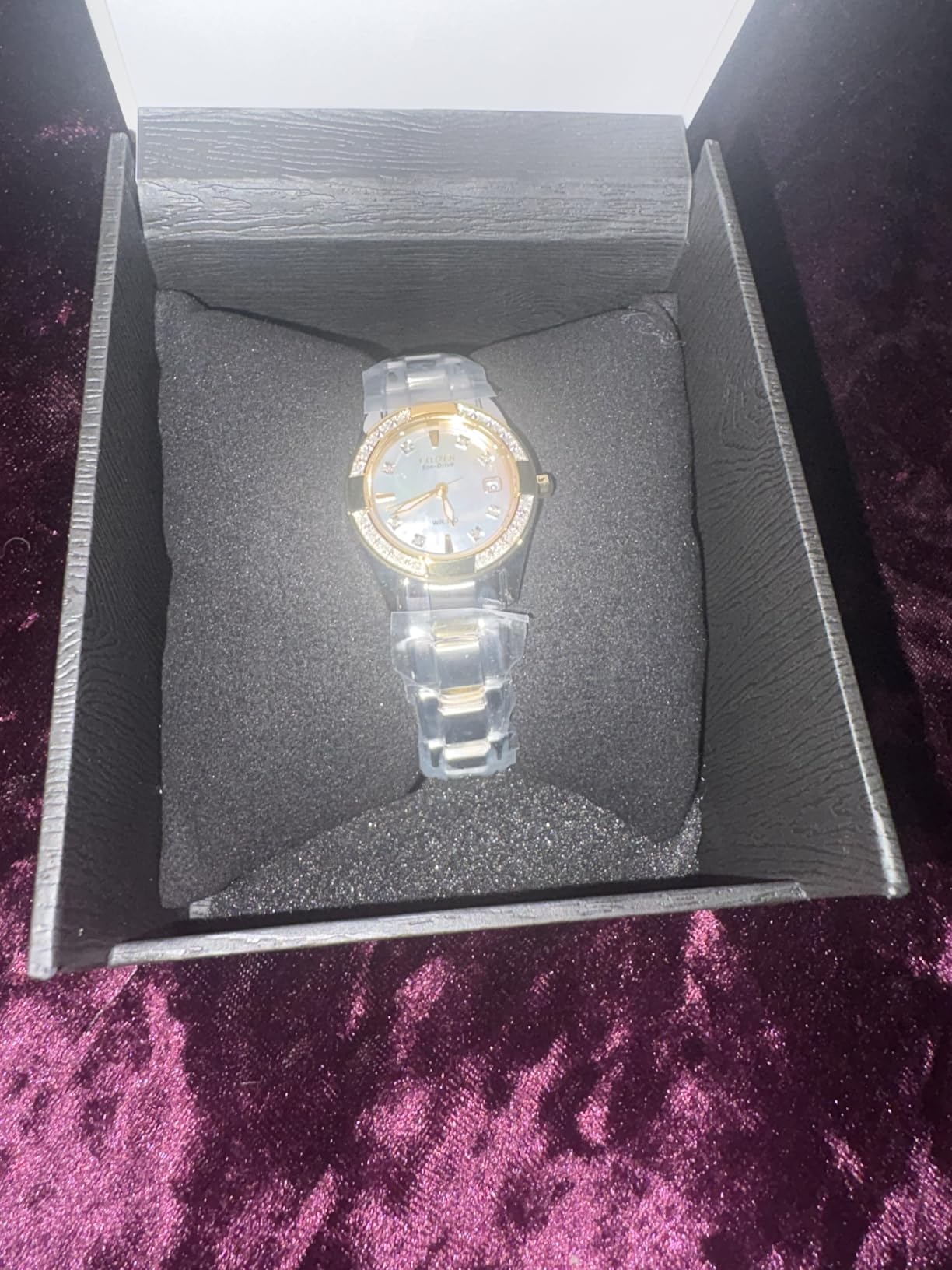 Citizen Women's Eco-Drive Dress Classic Diamond Watch in Two-Tone Stainless Steel, Mother of Pearl Dial (Model: EW1824-57D) customer photo 2