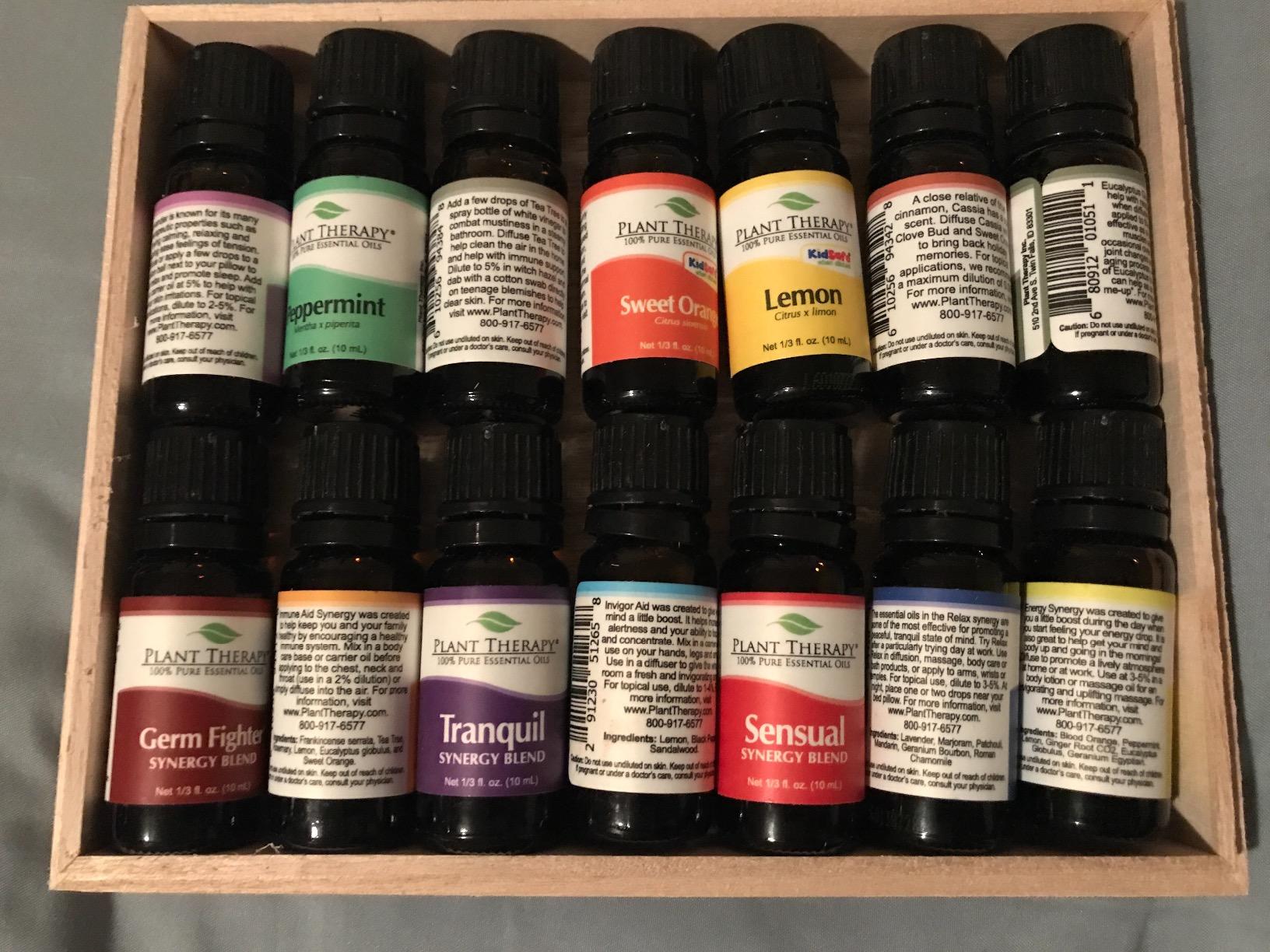 Plant Therapy 7 & 7 Essential Oils Set, Each 10 mL (1/3 oz) | 7 Most Popular Single Essential Oils Plus 7 Favorite Blends, Pure & Undiluted, Great for DIYs, Skincare & Diffusers customer photo 2