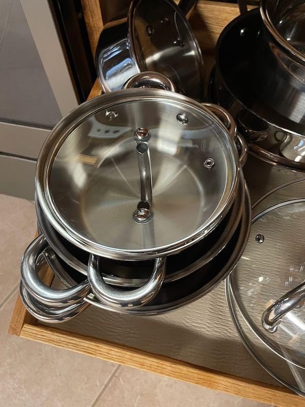 Cook N Home Kitchen Cookware Sets, 12-Piece Basic Stainless Steel Pots and Pans, Silver customer photo 1