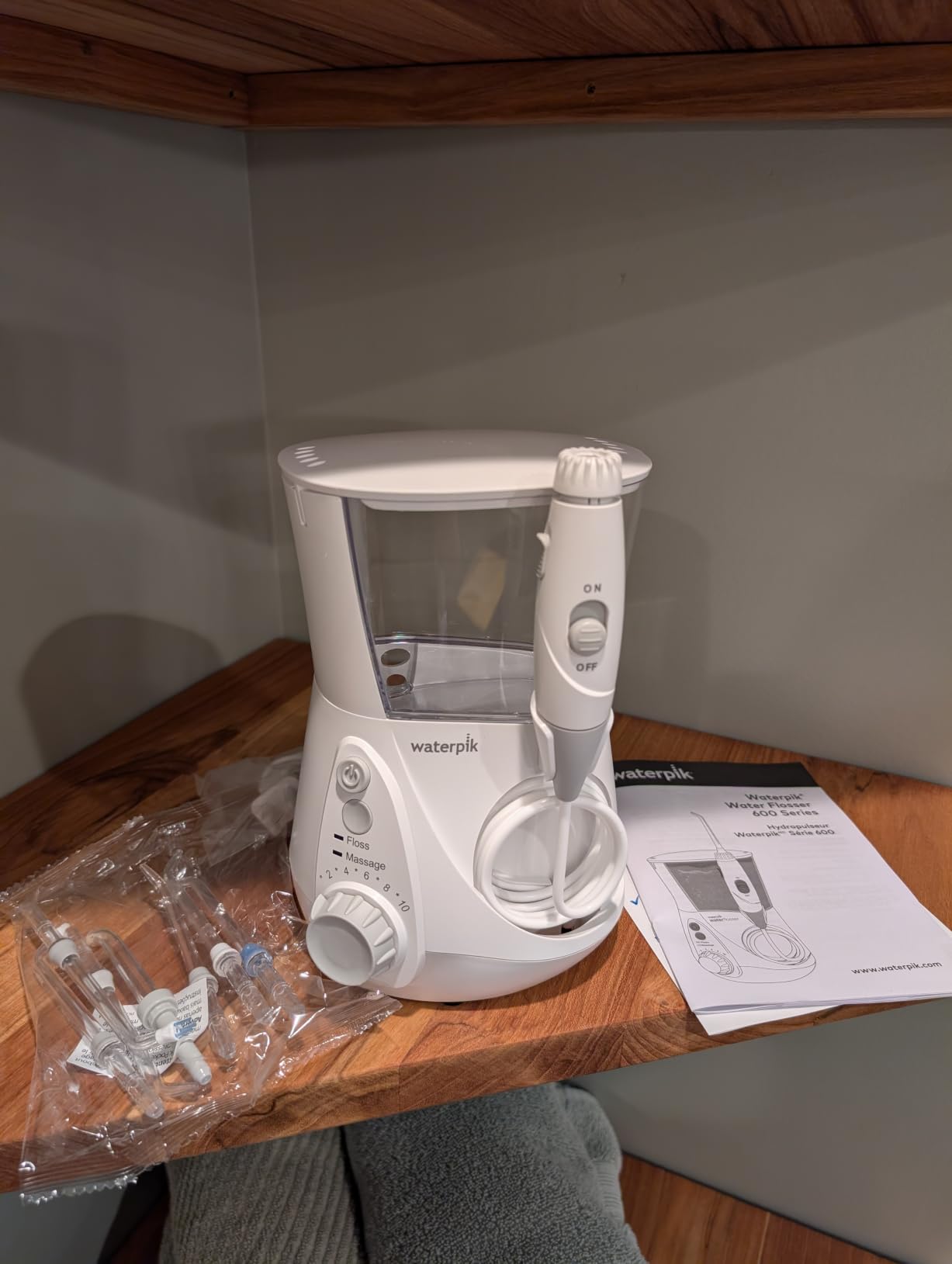 Waterpik Aquarius Water Flosser For Teeth Cleaning, Gums, Braces, Dental Care, Electric Power With 10 Settings, 7 Tips For Multiple Users And Needs, ADA Accepted, White WP-660, Packaging May Vary customer photo 2
