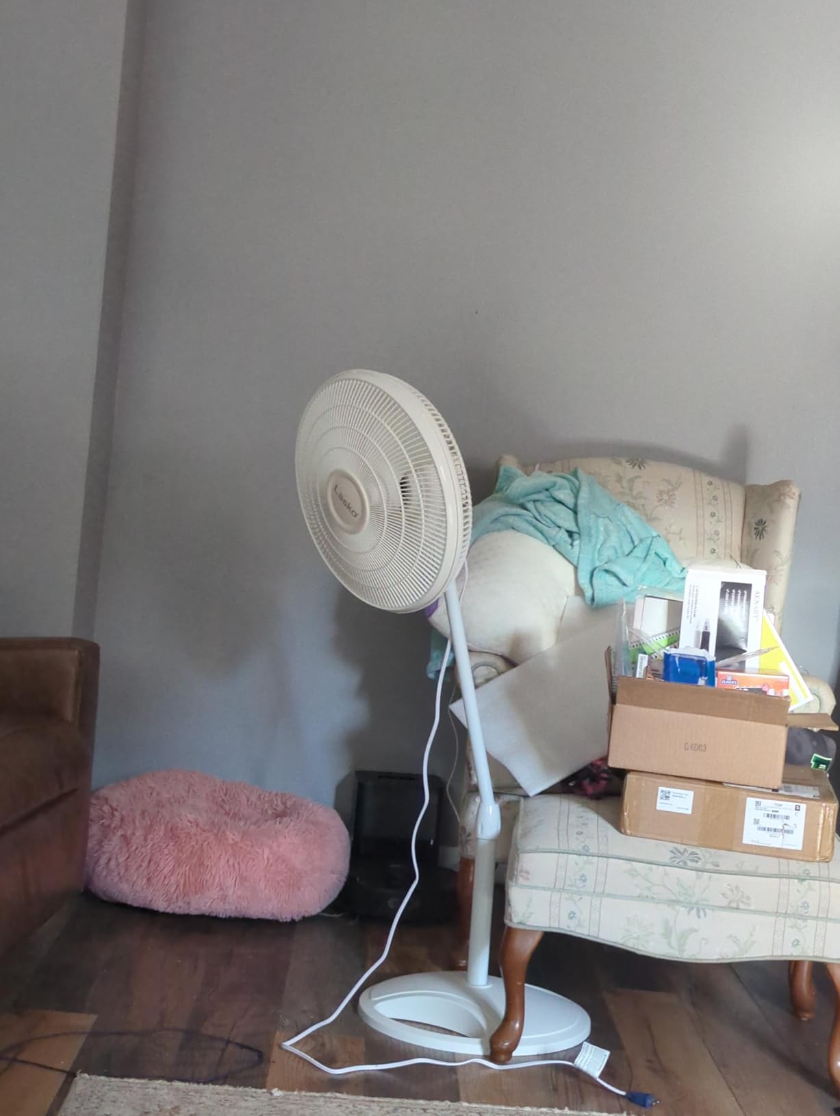 Lasko Oscillating Pedestal Fan - Cooling Standing Fan for Bedroom, Living Room, and Home Office - Adjustable Height - 3 Quiet Speeds - 2520 - 16