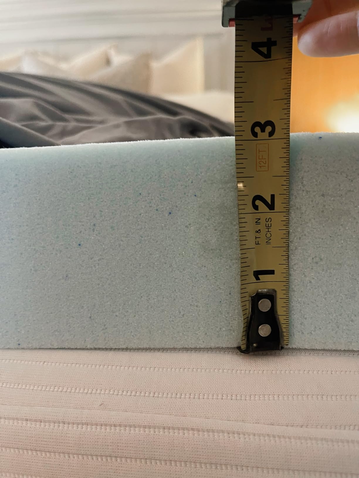 Lucid 3 Inch Memory Foam Mattress Topper, Full Size - Cooling Gel Bed Topper - Preassure-Relieving Deep Plush Feel - Ventilated Breathable Design - CertiPur Certified - Dorm Room Essentials customer photo 1