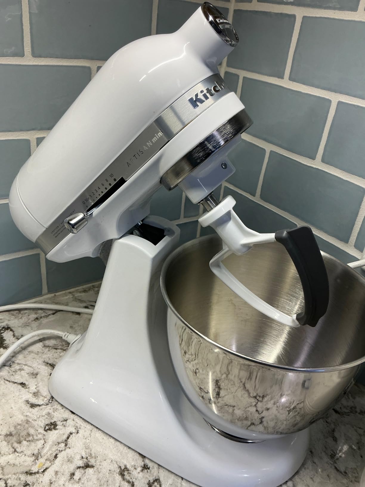 KitchenAid Artisan Mini, 3.5-Qt Tilt Head Stand Mixer, White | 3.5 Quart Capacity for Smaller Batches, Add ingredients with Tilt-Head Design, 10 Speeds, 3 Accessories, Model KSM3316XWH customer photo 1