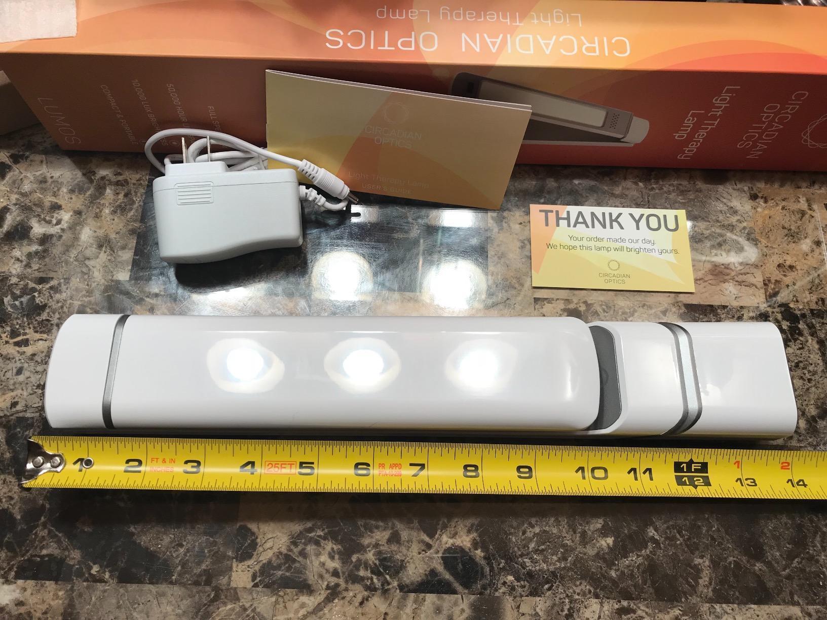 Lumos 10,000 Lux Light Therapy Lamp | Seen On Shark Tank | Sun Lamp For Seasonal Blues | Ultra Bright White Light Therapy | 10,000 LUX | UV-Free | Full-Spectrum | Adjustable Panel customer photo 2