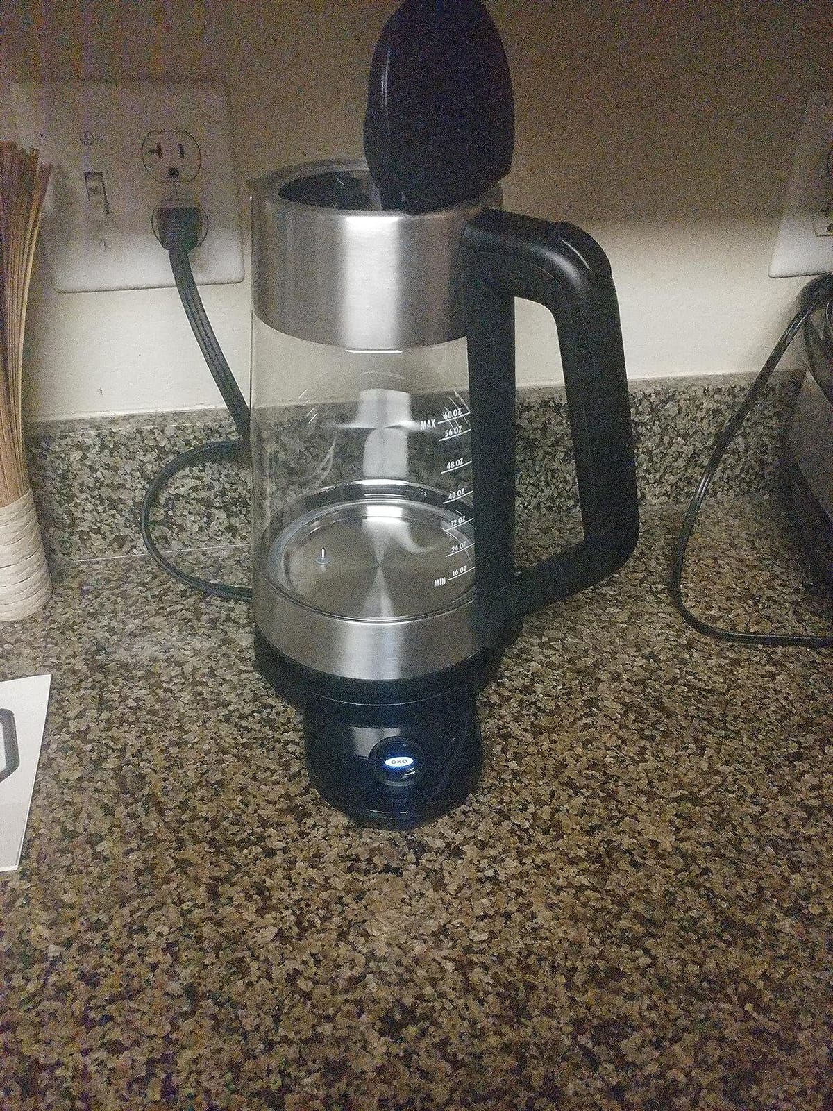 OXO Brew Adjustable Temperature Kettle, Electric Kettle, Glass and Stainless Steel, Holds Temperature for 30 Minutes customer photo 1