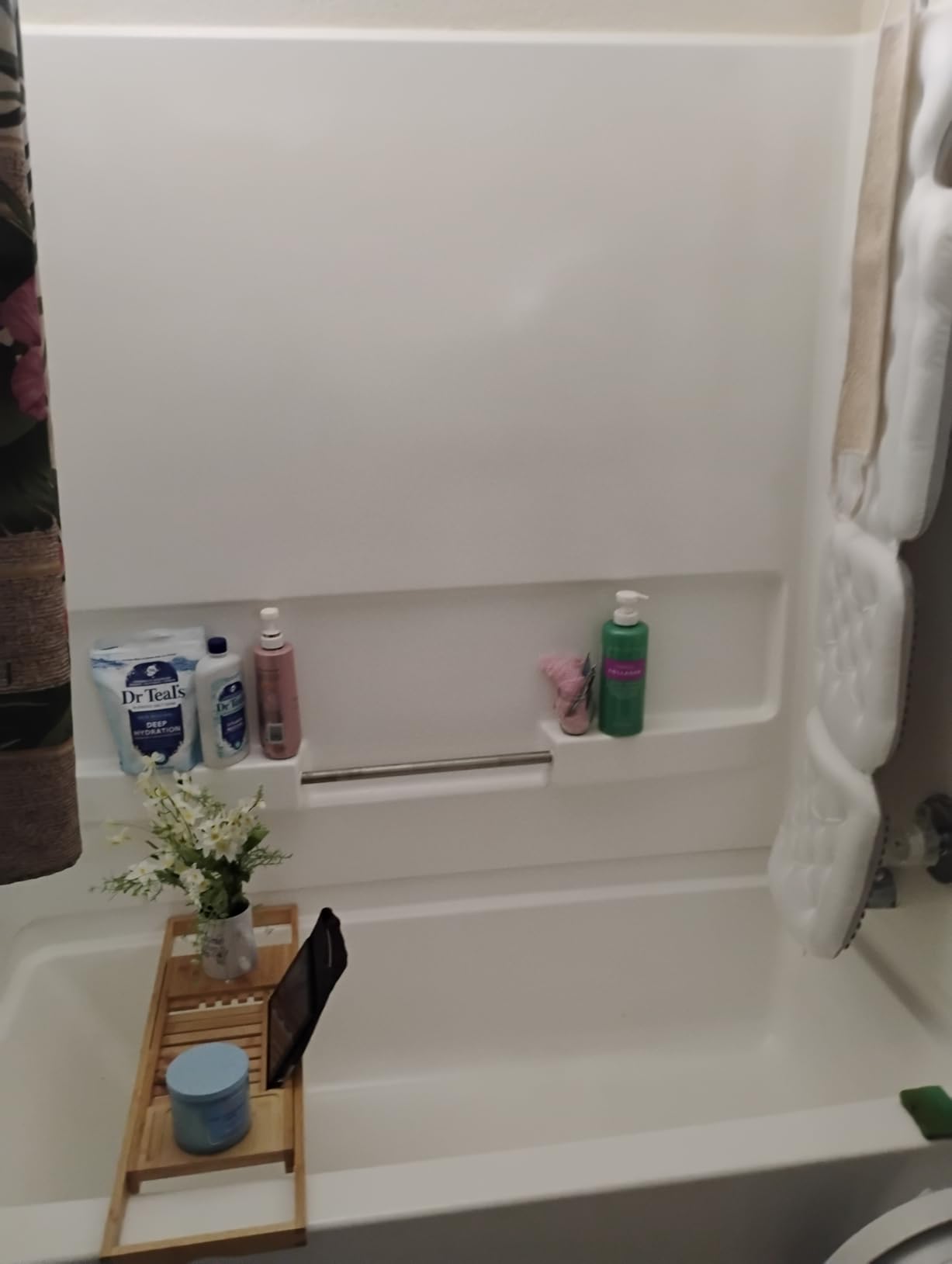 Trending Now Wood Bath Tray - Bathtub Tray for Tub, Expandable Bamboo Bath Tray & Bathtub Caddy with Book Holder, Wine Glass Holder, Phone & Tablet Stand, Spa Bath Accessories, Birthday Gifts for Mom customer photo 1