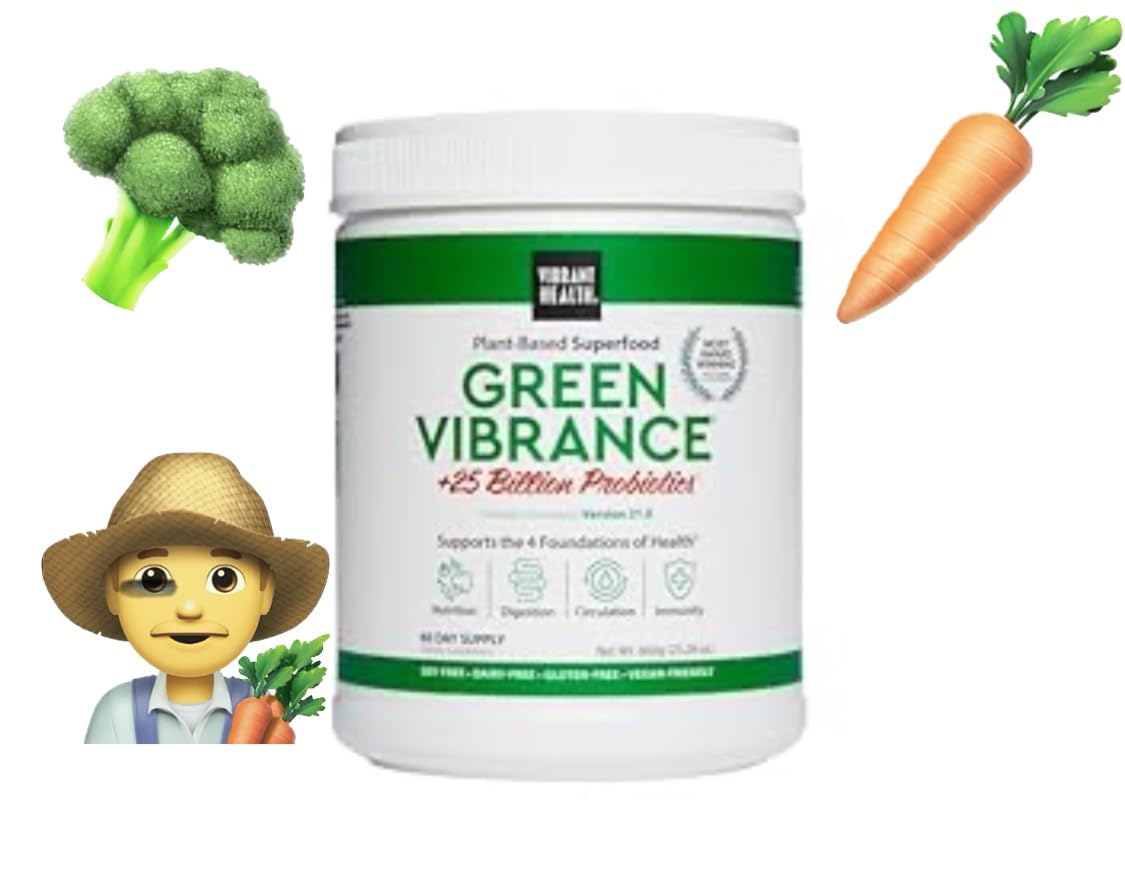Vibrant Health, Green Vibrance, Vegan Superfood Powder, Boost Energy, 60 Servings customer photo 2