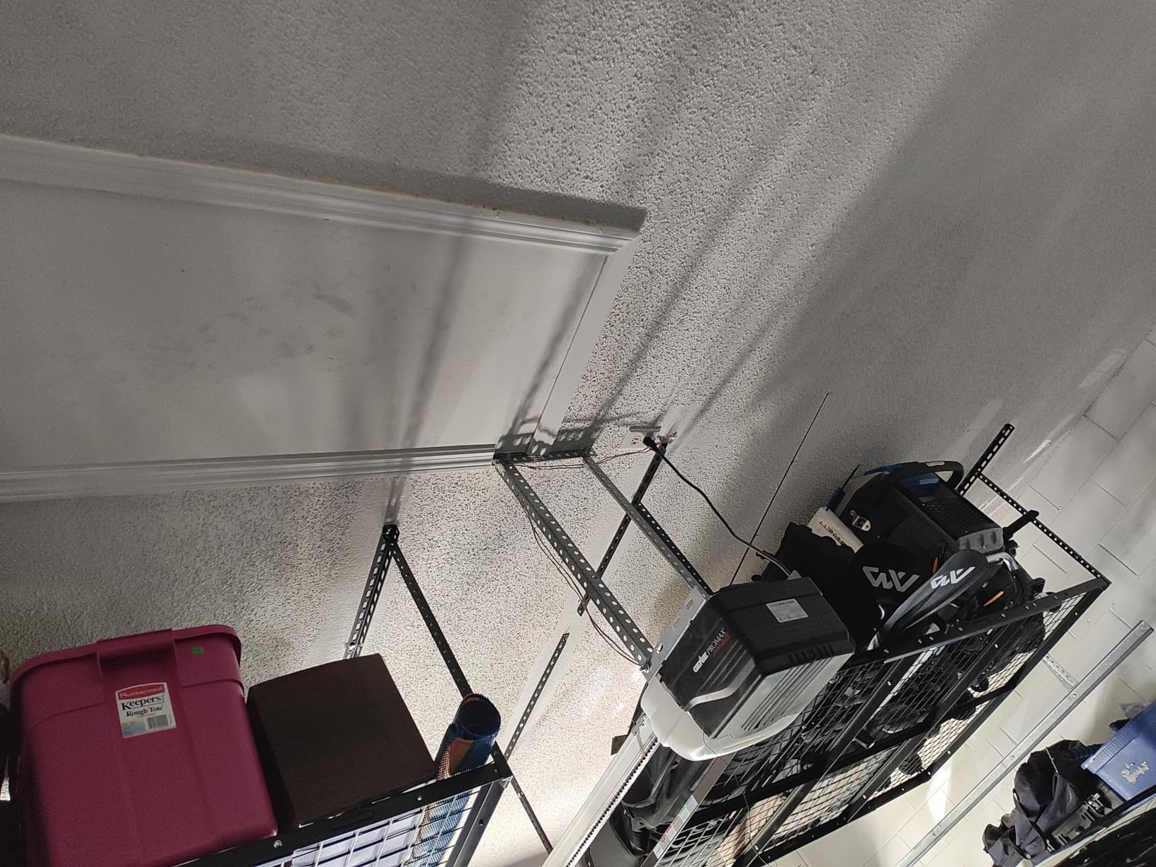 FLEXIMOUNTS 4x6 Overhead Garage Ceiling Storage Rack Organization, Black | 450Lbs Weight Capacity, 22