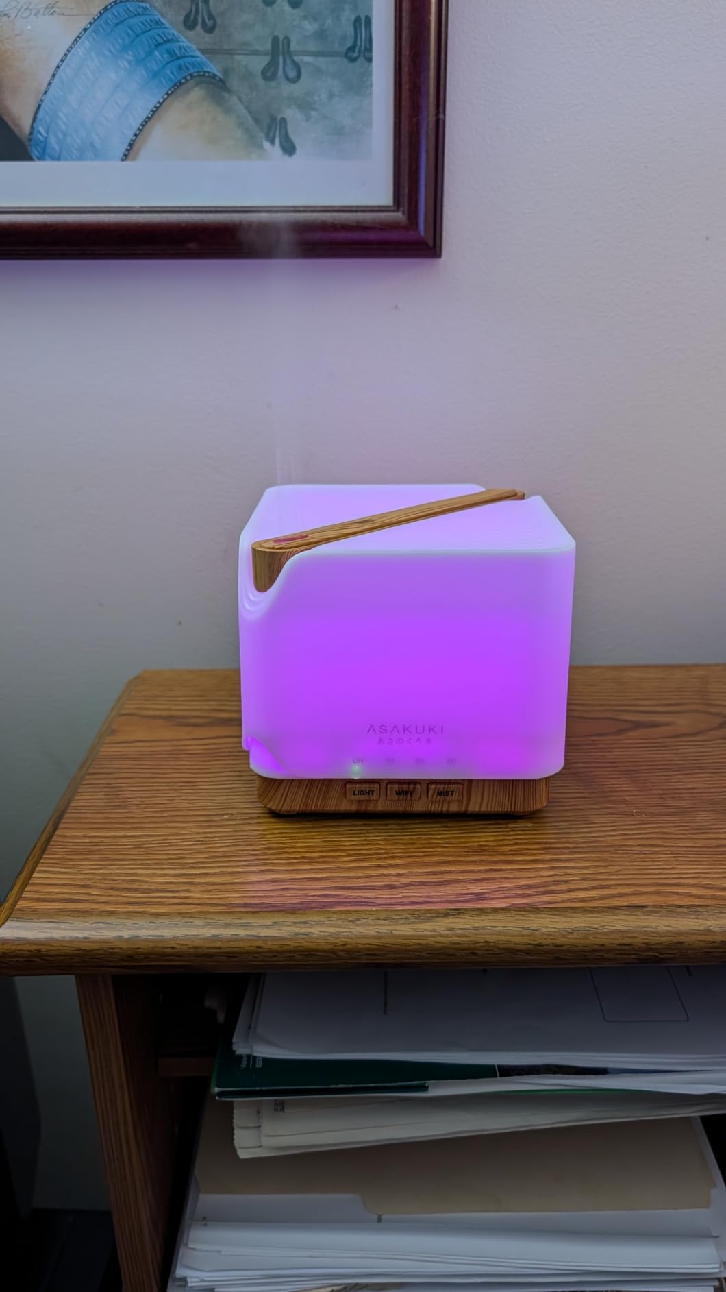 ASAKUKI Essential Oil Diffuser for Home Large 700 ml Humidifier | Automatic Shut-Off, Scent Aromatherapy Diffuser with 7 LED Lights for Living Room, Kitchen, Bedroom, Hotel - Yellow customer photo 2