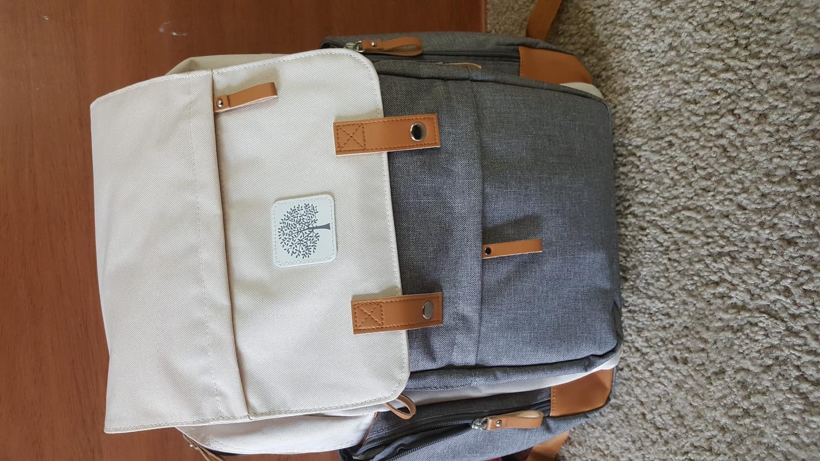 Parker Baby Co. Birch Diaper Backpack - Classic Diaper Bag for Baby Boys and Girls, Changing Pad Included, Multiple Color Options, Rustic & Modern Canvas Diaper Nappy Backpack, Functional Bag for Newborn Essentials customer photo 2