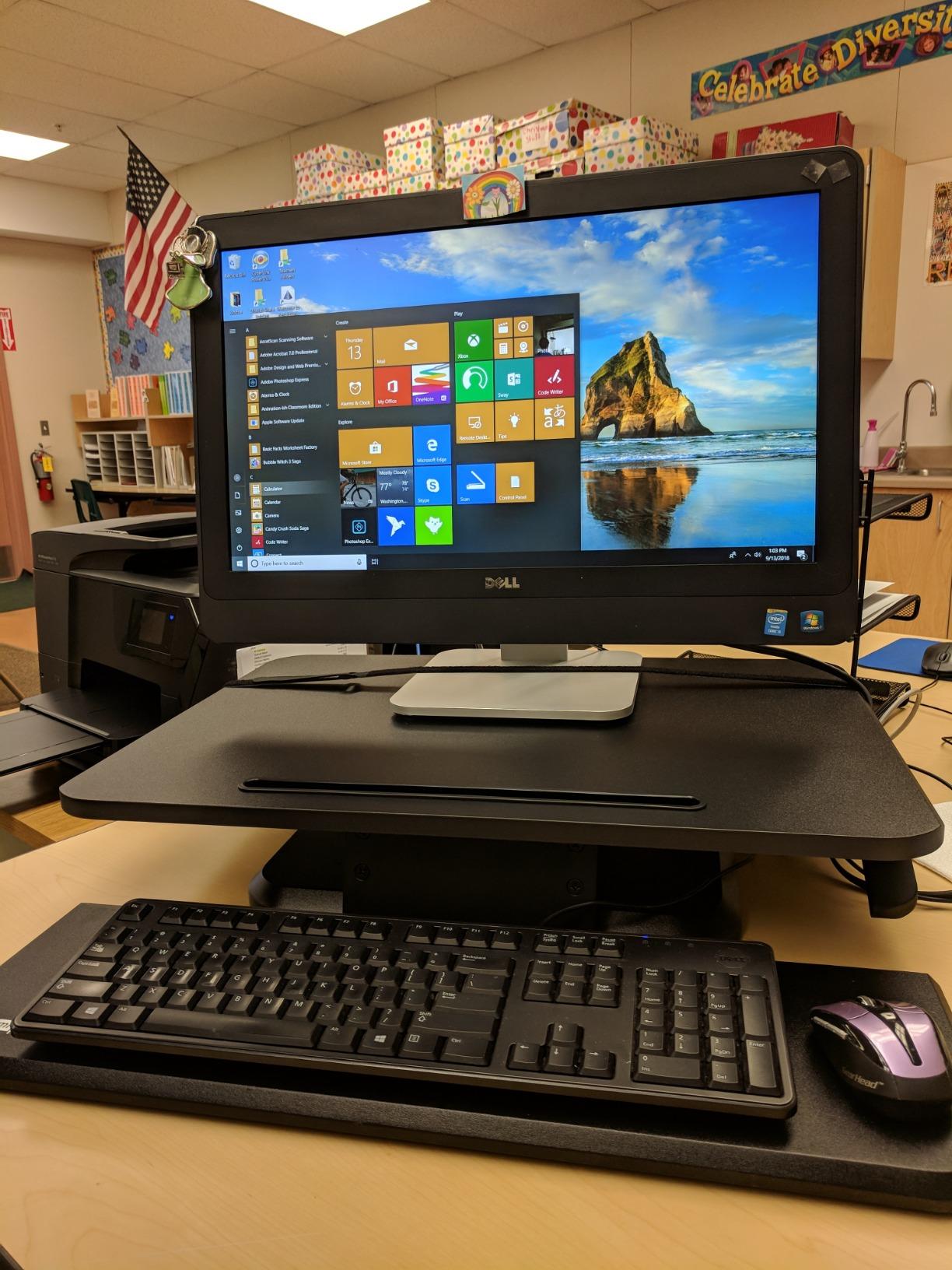 Mount-It! Standing Desk Converter, Compact 25