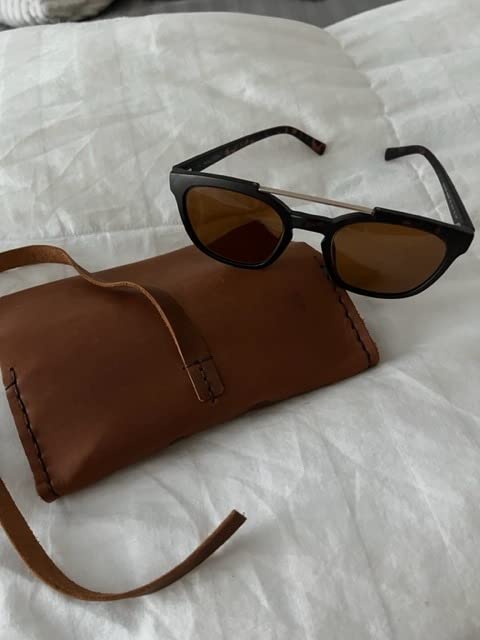 'Pablo' Leather Glasses Case - Handmade, Luxury Soft & Expertly Crafted Eyeglass Case for Protecting Reading Glasses & Sunglasses - Full Grain Beautifully Stitched Fair Trade Genuine Leather - Brown customer photo 1