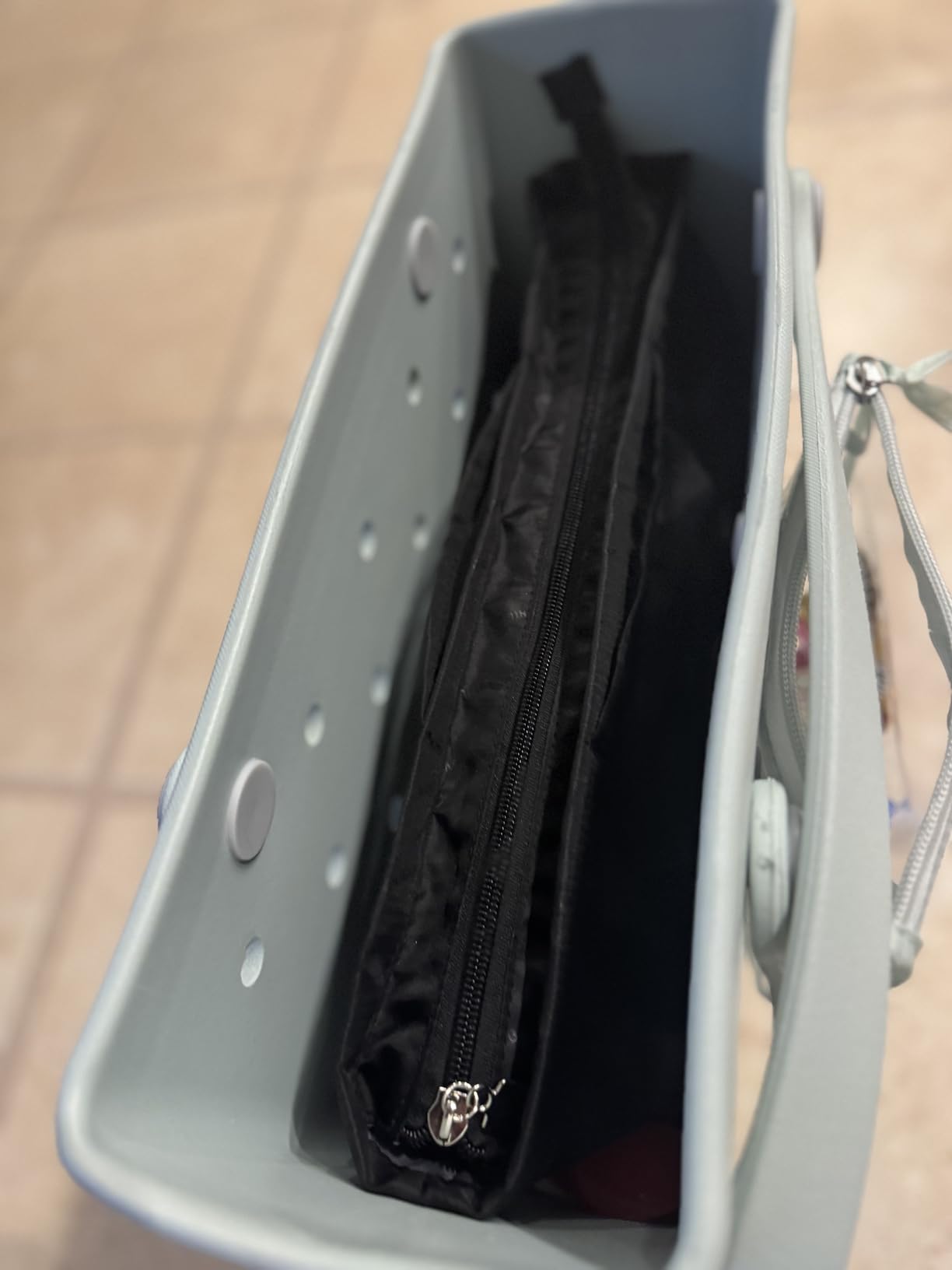 iN. Purse Organizer Insert with zipper Nylon fabric for women Handbags & Totebag customer photo 2
